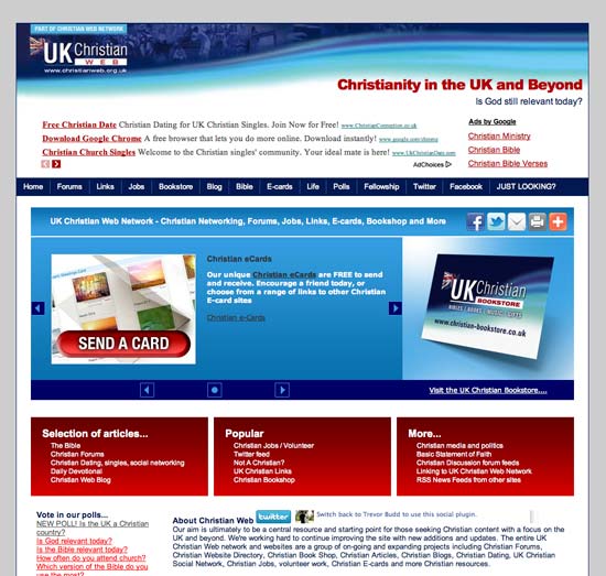 2004 to 2012 - UK Christian Web page design