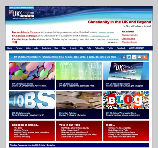 2013 - UK Christian Web page design