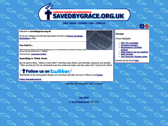Saved by Grace Christian Forums