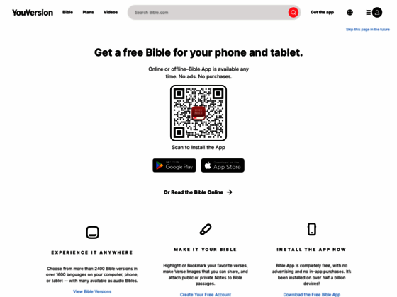 Bible Reading Plans – You Version
