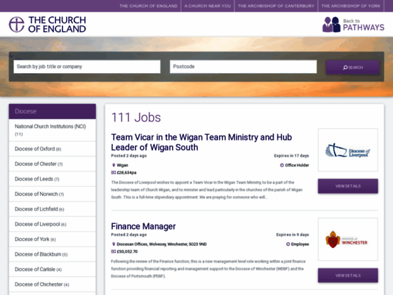 Vacancies in the Church of England